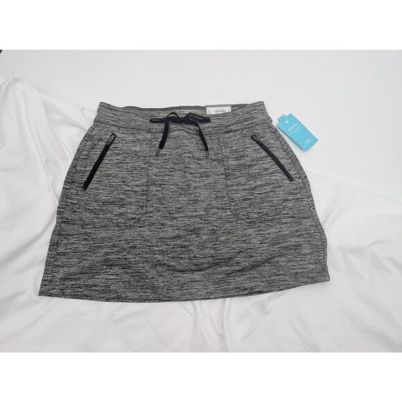 NWT Tek Gear Dry Tek Weekend Skort Women's Small Gray Black Pickleball Tennis - Picture 1 of 7